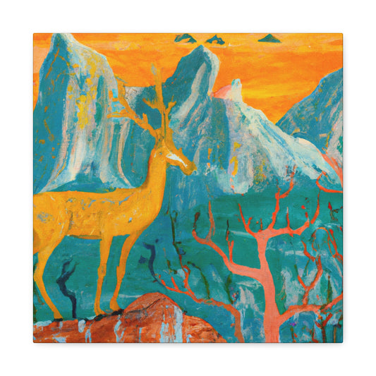 Deer in the Forest - Canvas