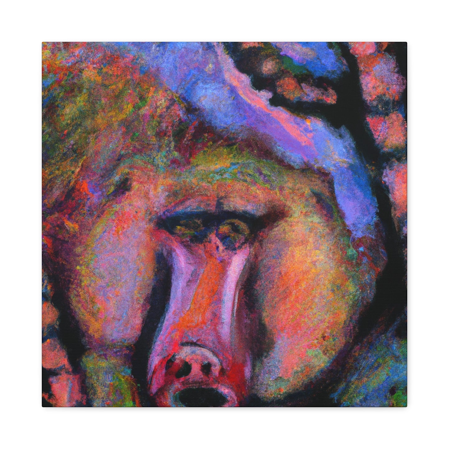 "Baboon in Abstract Form" - Canvas