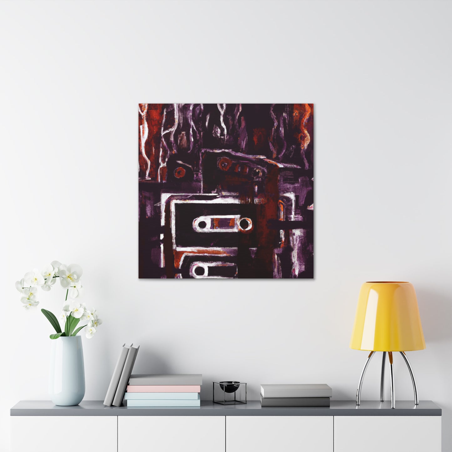 "Cassette Tape Collage" - Canvas