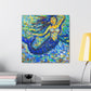 Mermaid in Moonlight - Canvas