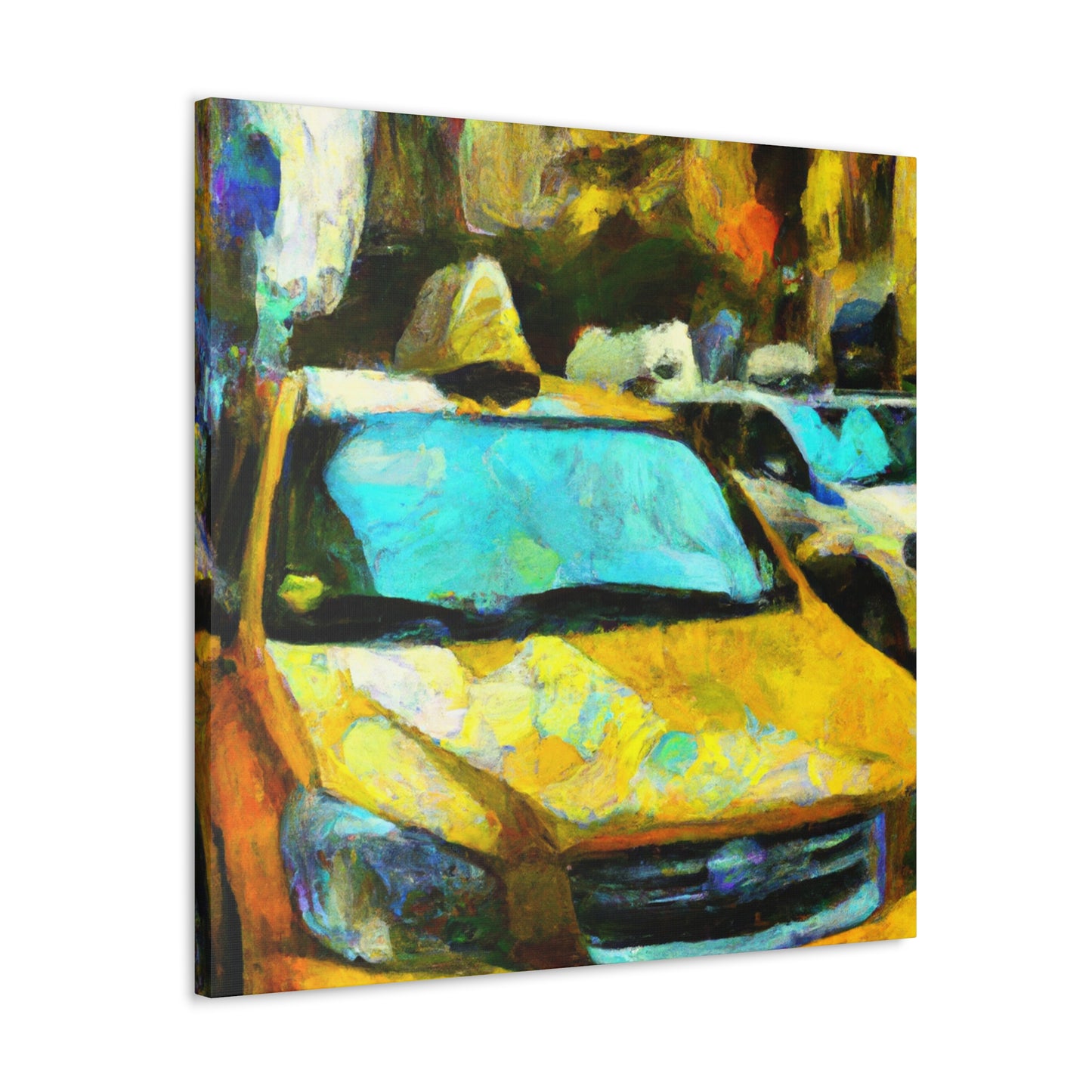 "Taxi at Dusk" - Canvas