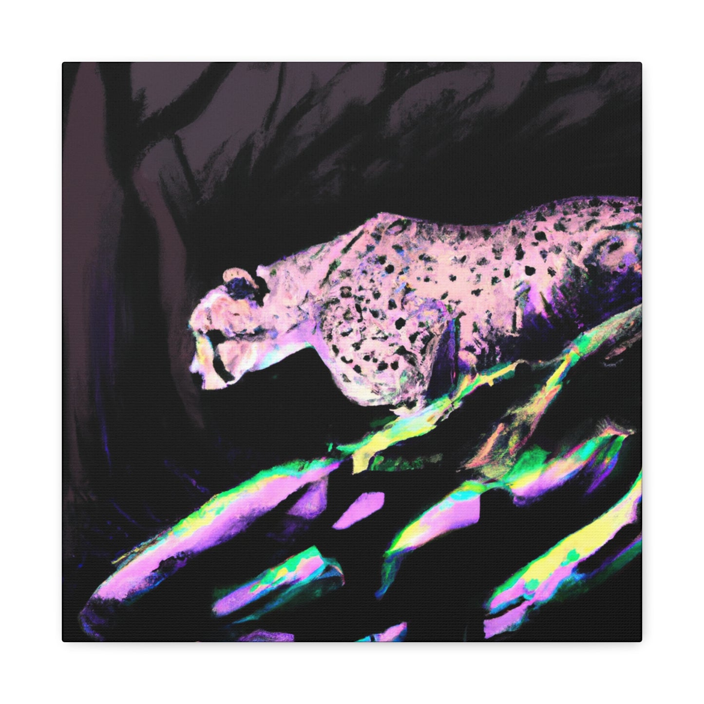 "Cheetah's Speed Vibrancy" - Canvas