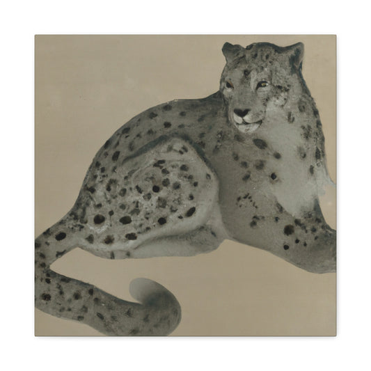 "The Snow Leopard Prowls" - Canvas