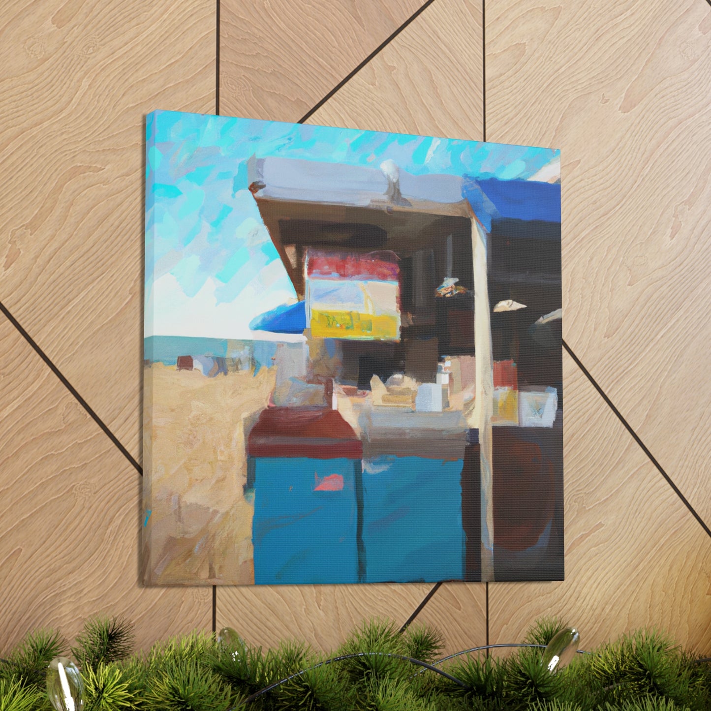 "Beach Shops Vista" - Canvas