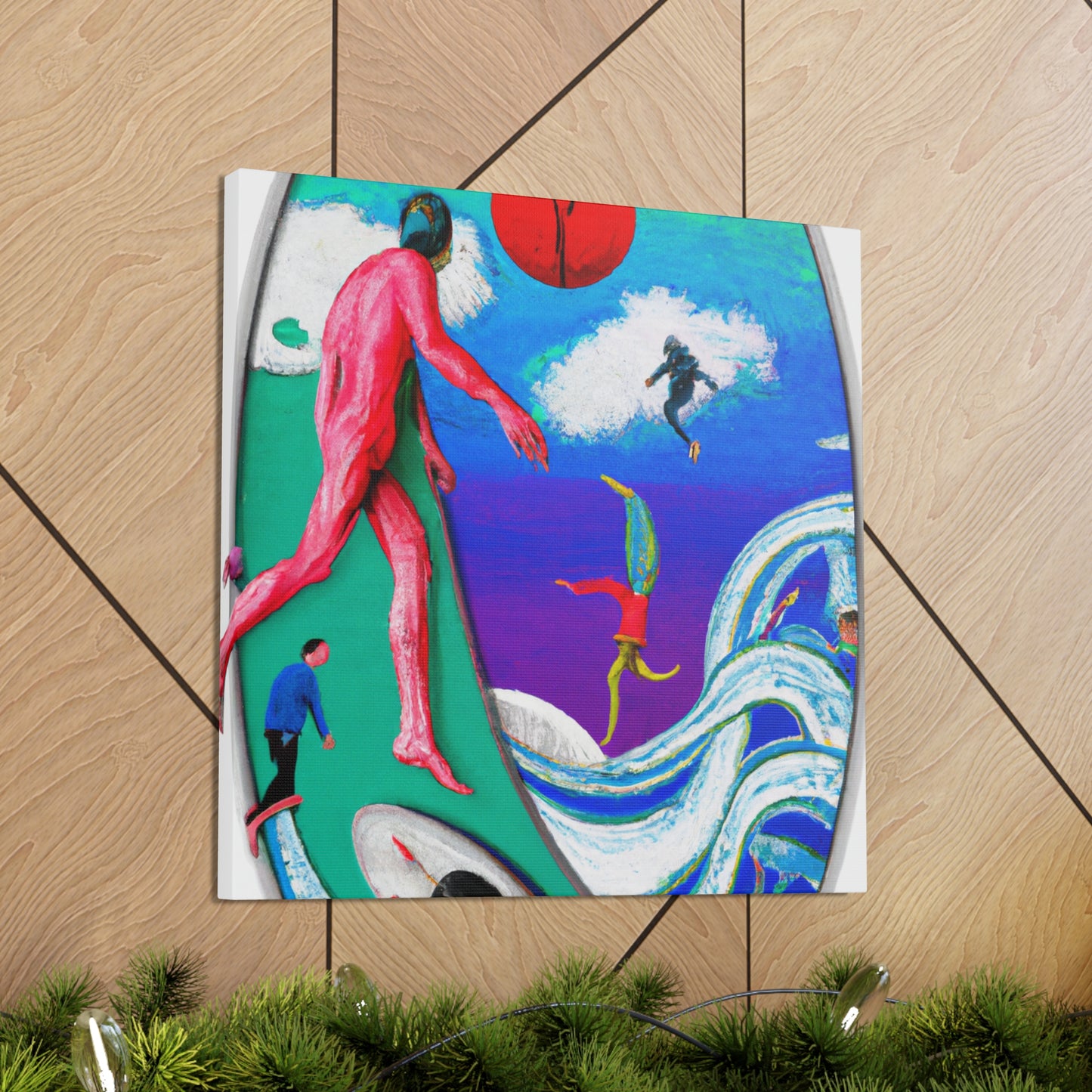 "Surfing the Surrealist Wave" - Canvas