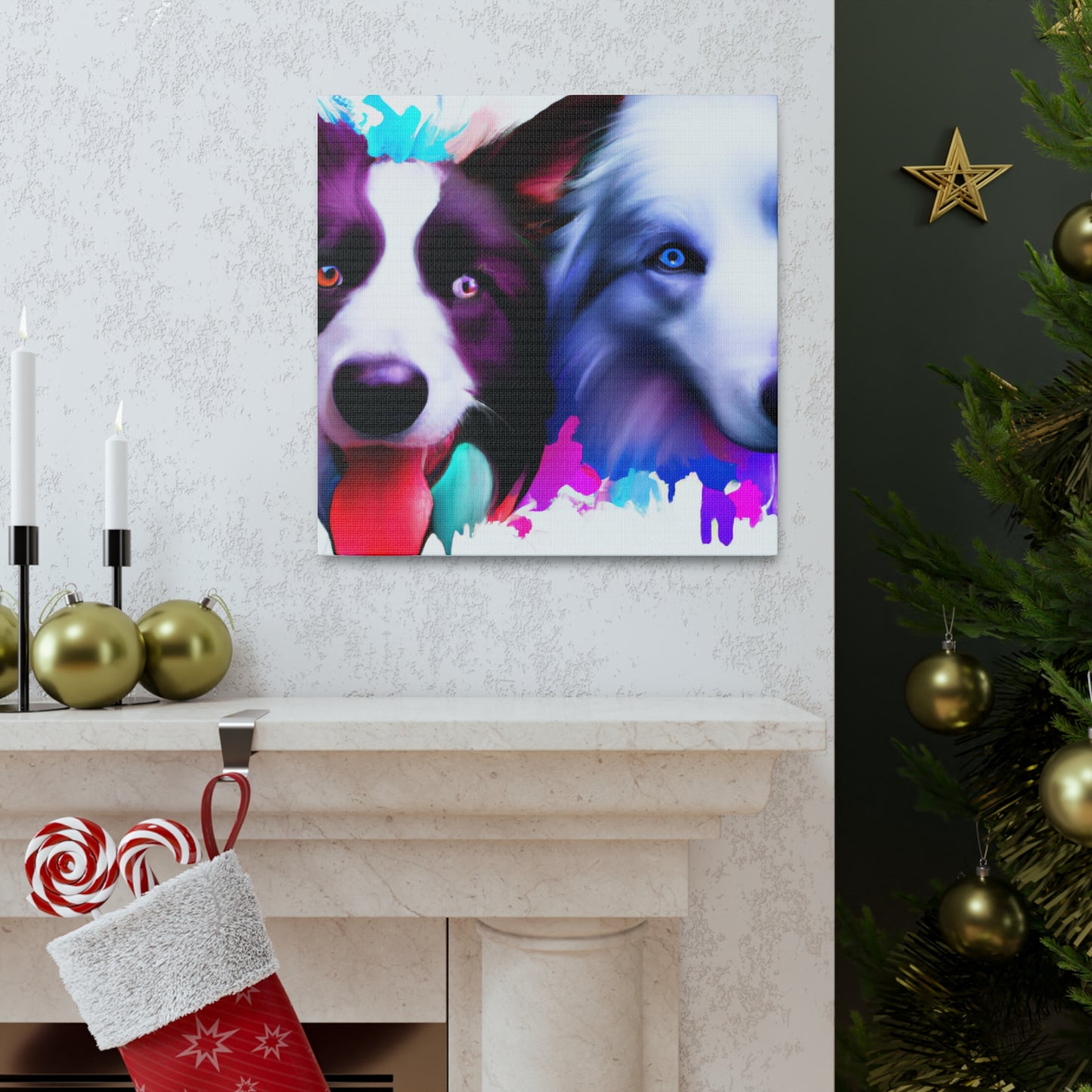 Border Collie Portrait - Canvas