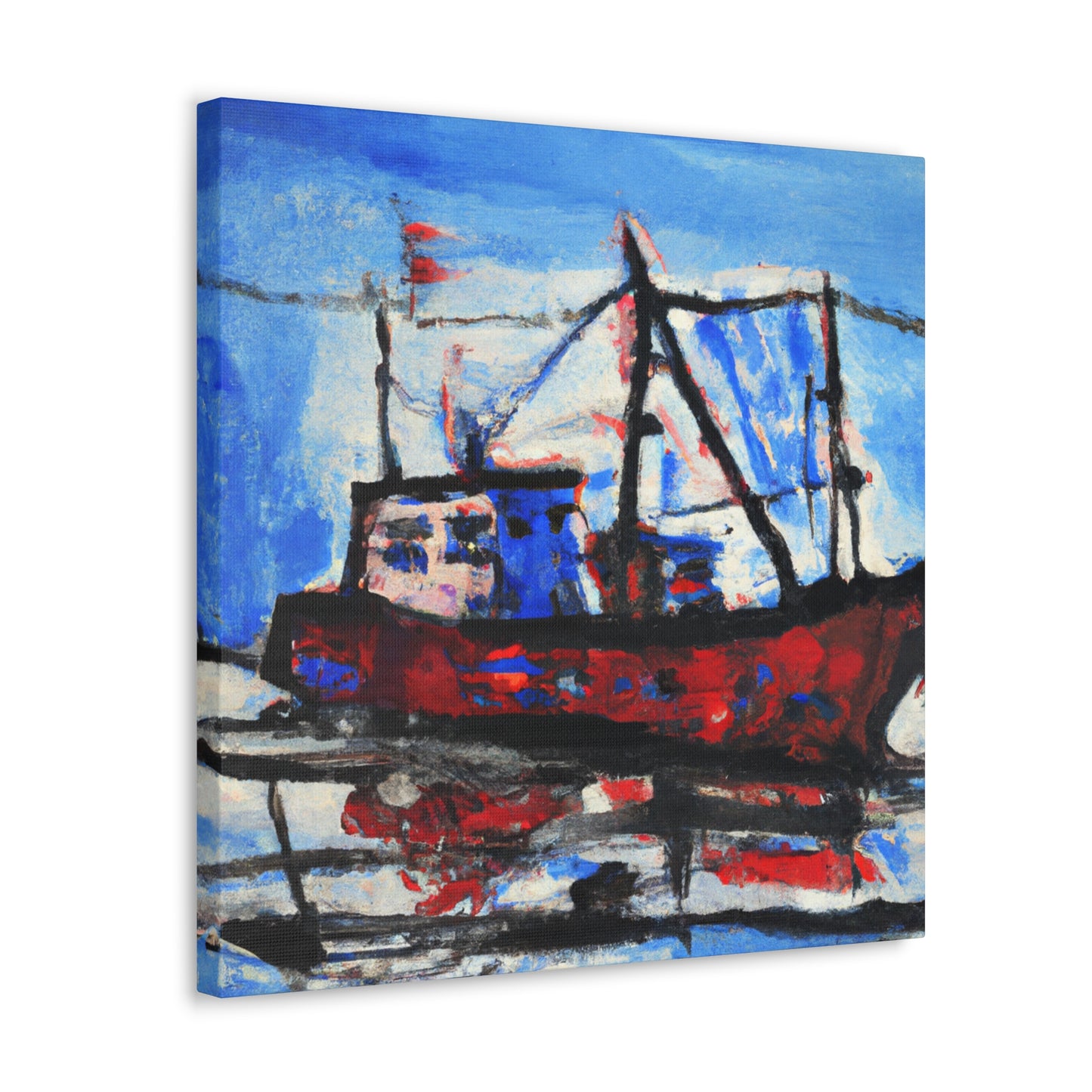 "Fishing Boat Encountering Storm" - Canvas