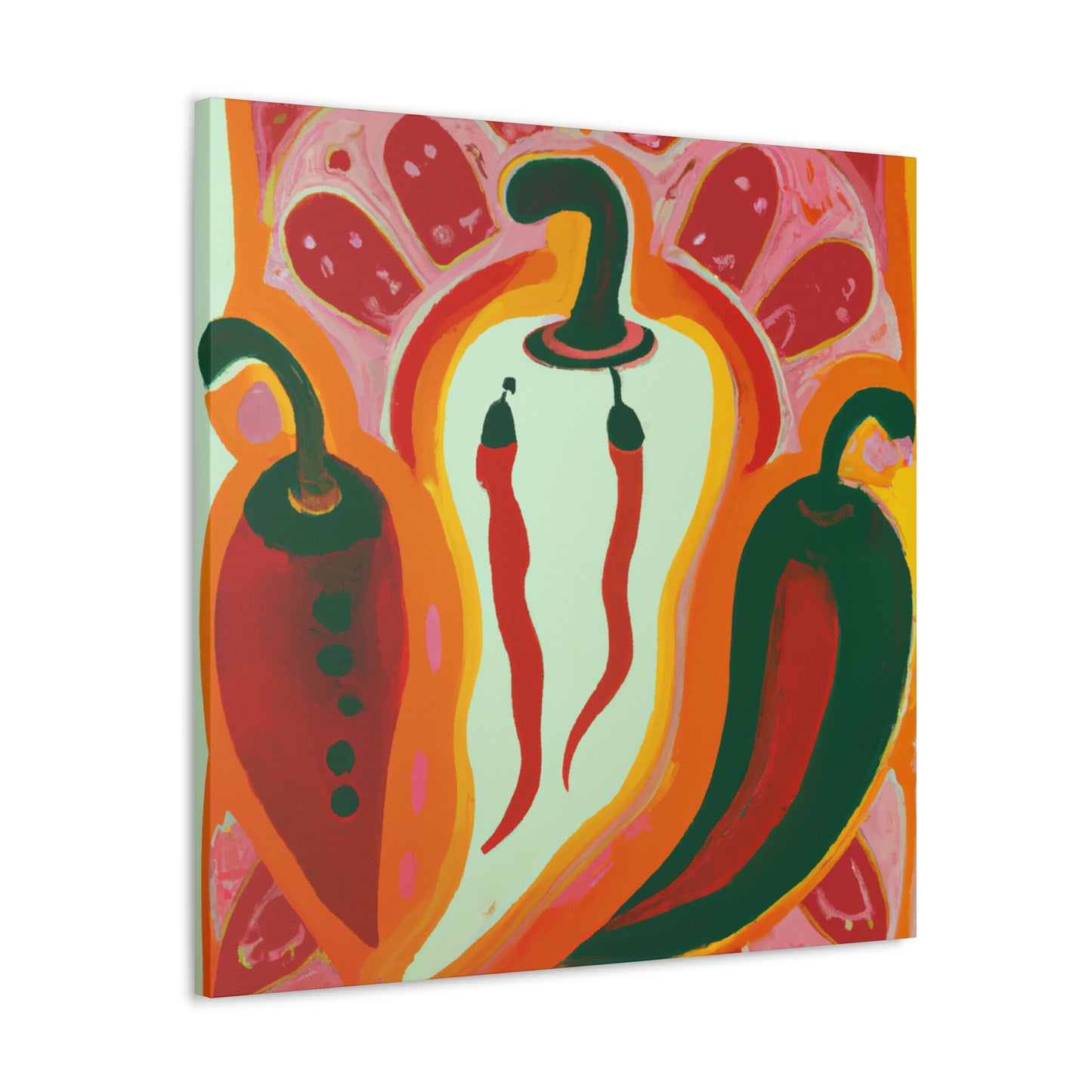 "Colorful Harvest Peppers" - Canvas