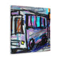 "Bus in Turbulent Motion" - Canvas