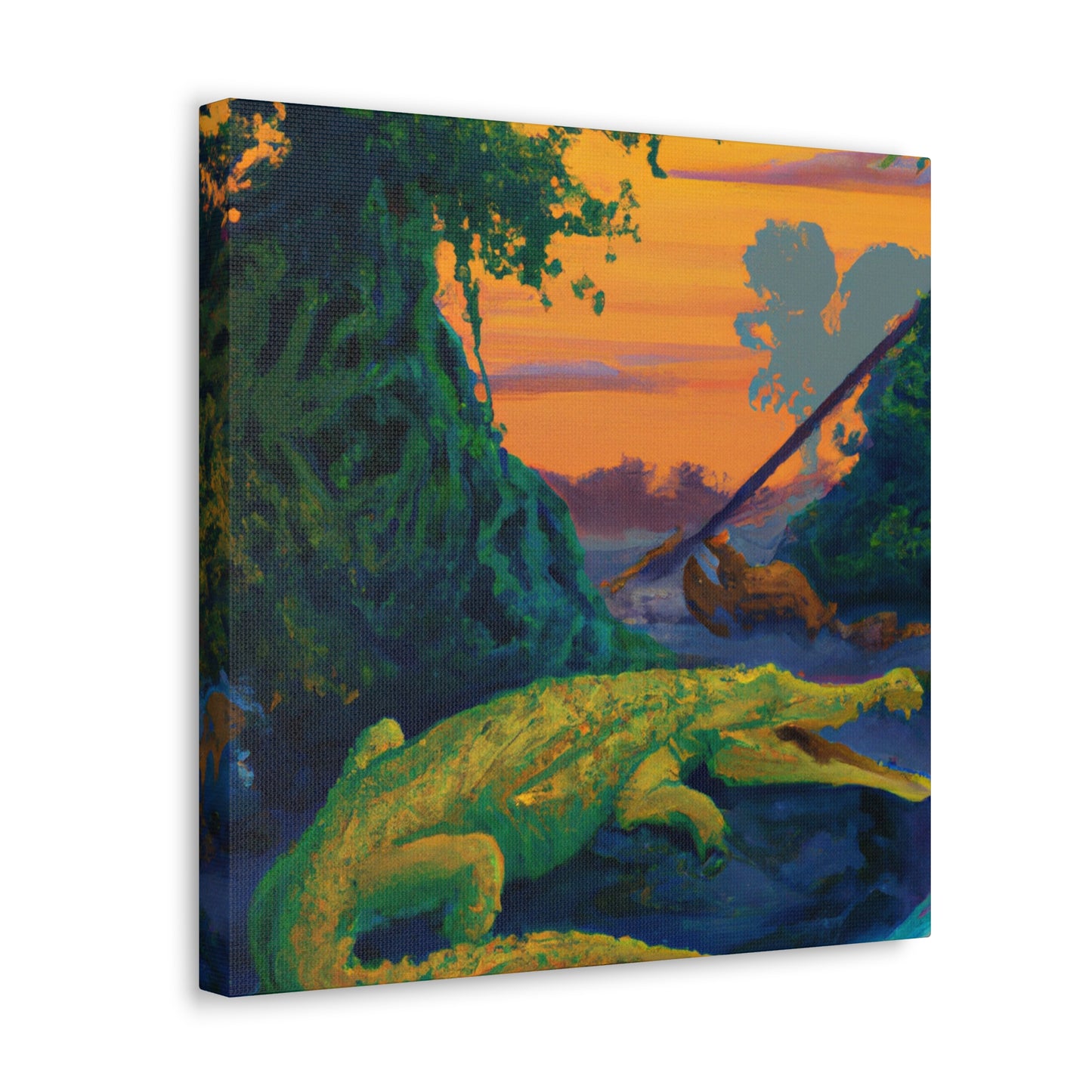 Crocodile in Rococo - Canvas