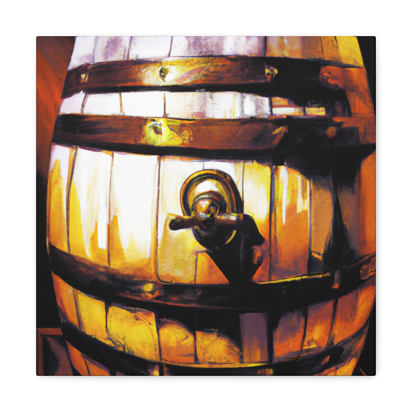 Whiskey Barrel Splendor - Canvas