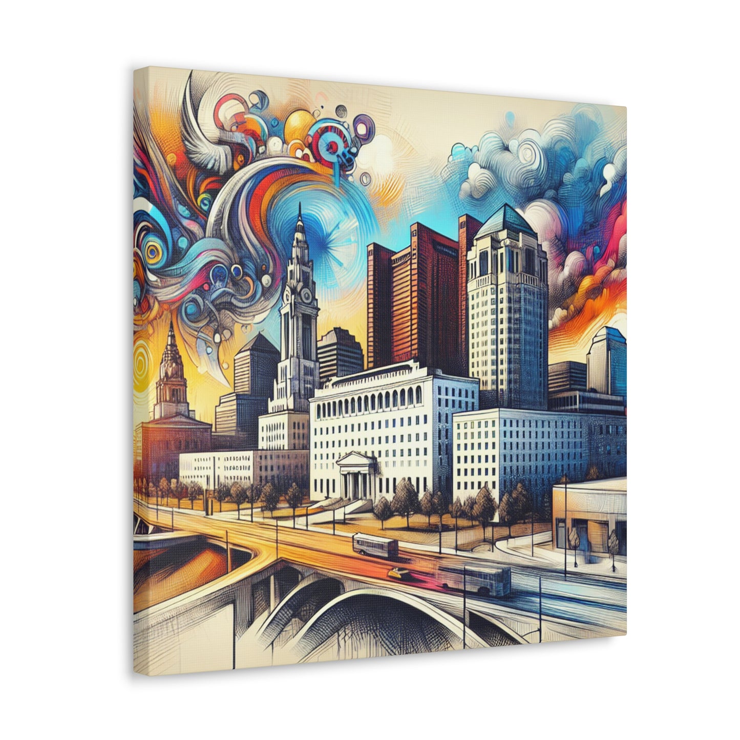 "Enigmatic Columbus Dreamscape" - Canvas