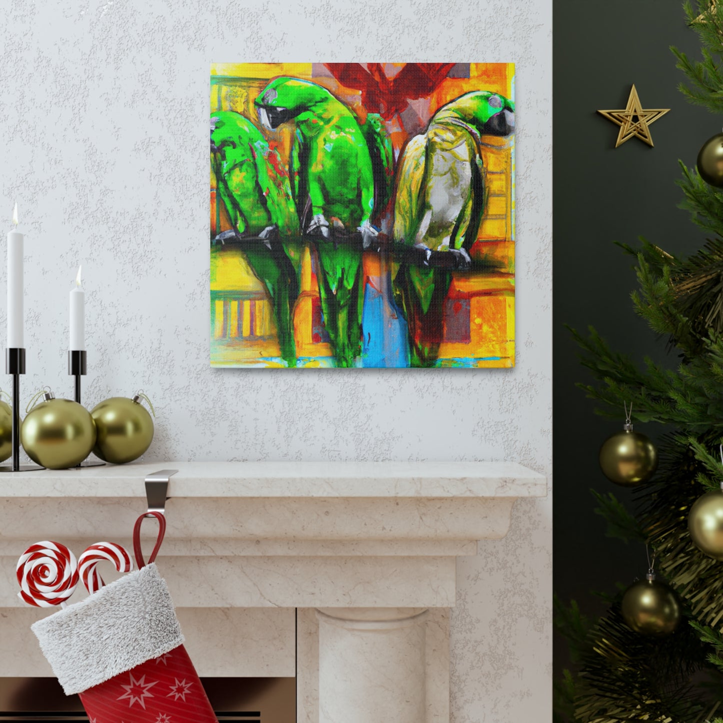 Parrots in Senegal - Canvas