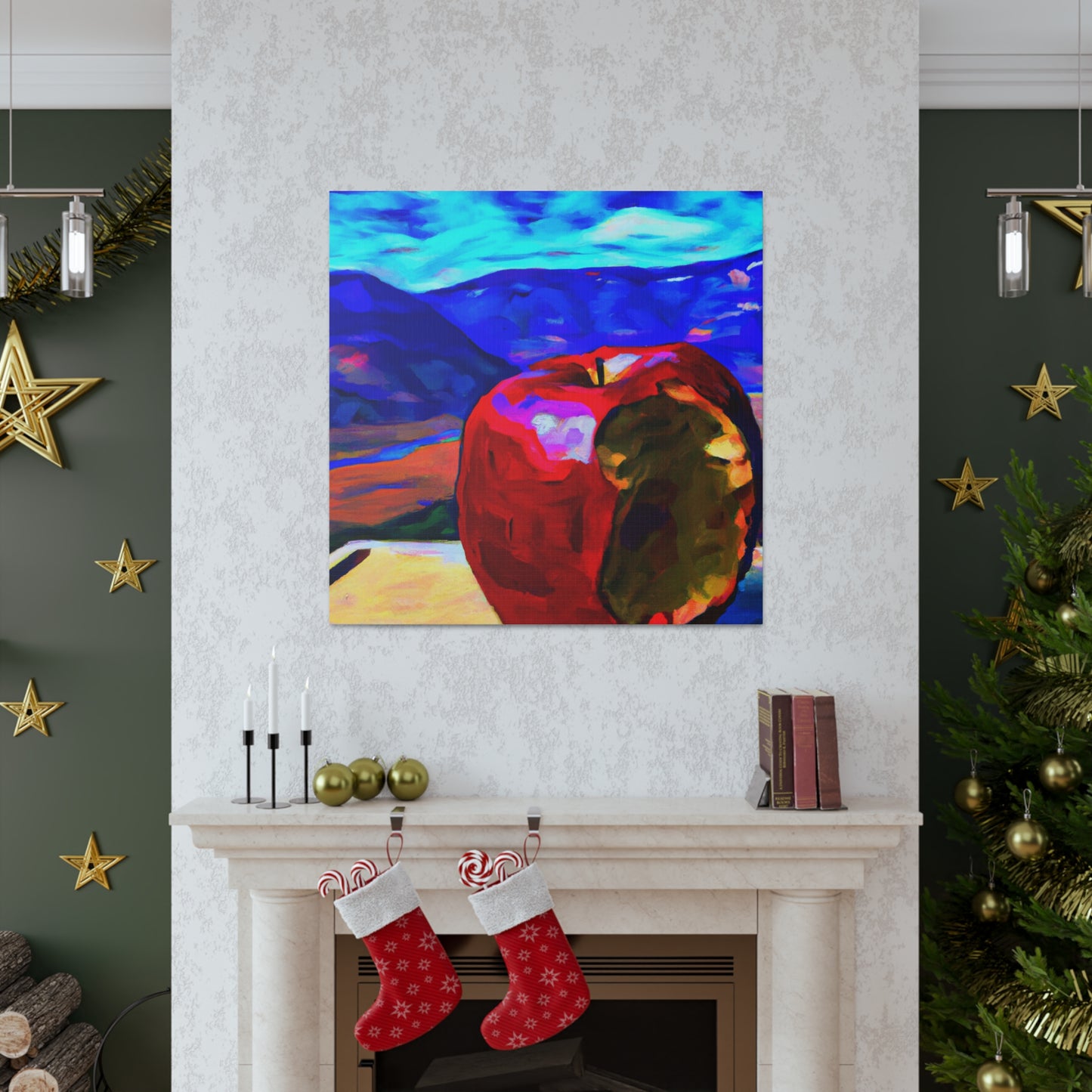 Apple Pop Reflection - Canvas