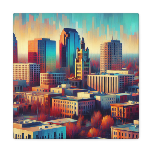 "Sacramento Serene Urban Symphony" - Canvas