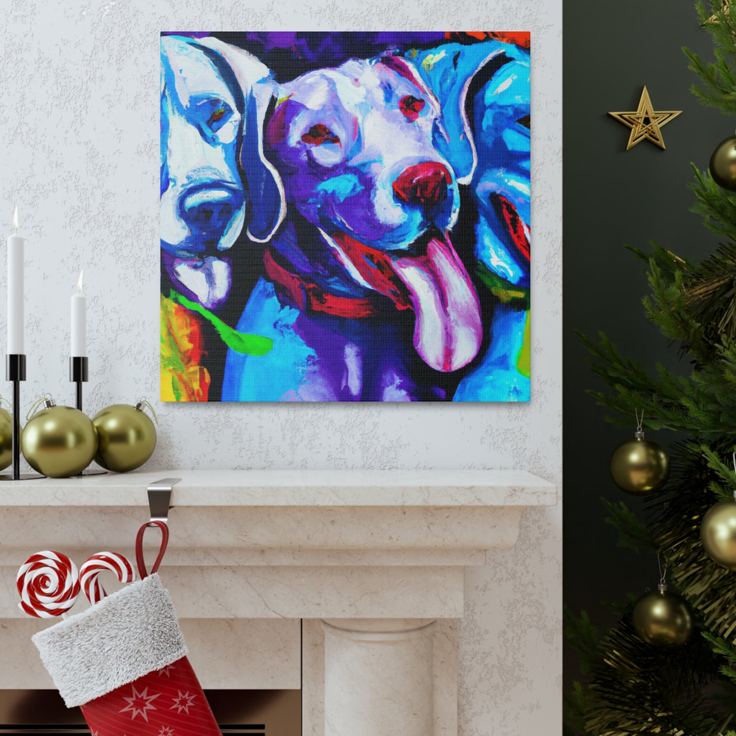 Weimaraner Winter Wonders - Canvas