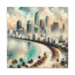 "Miami's Vibrant Coastal Flair" - Canvas