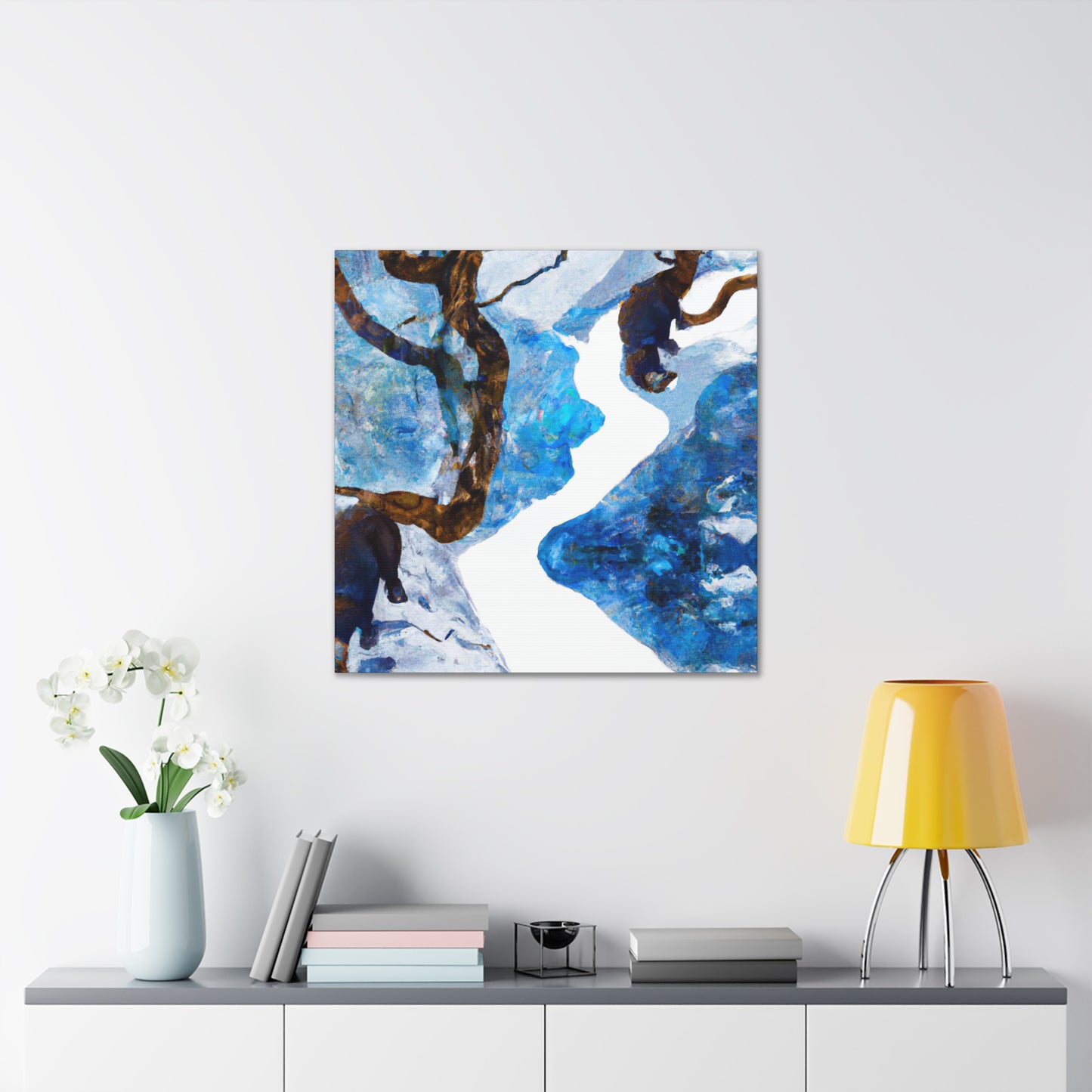 Otter Under Moonlight - Canvas