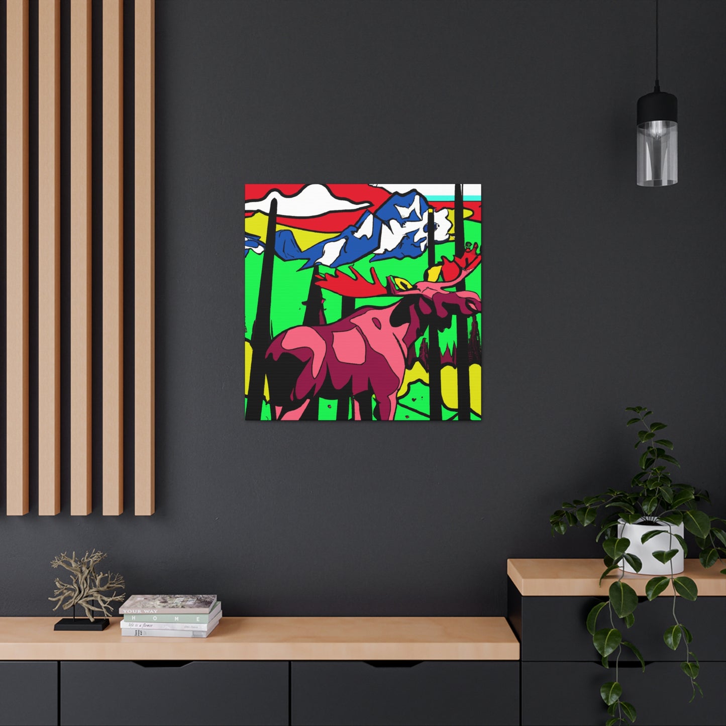 Moose in Pop Art - Canvas