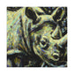 Indian Rhinoceros Impressionism - Canvas