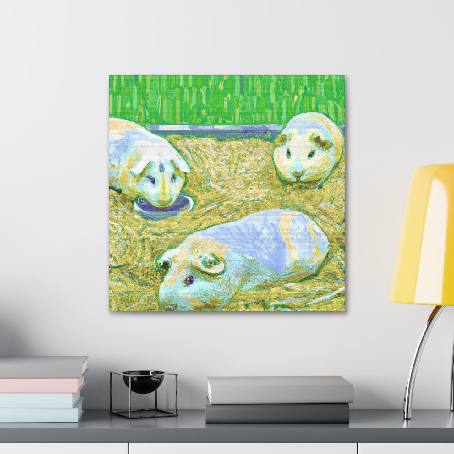 Cute Guinea Pig Painting - Canvas