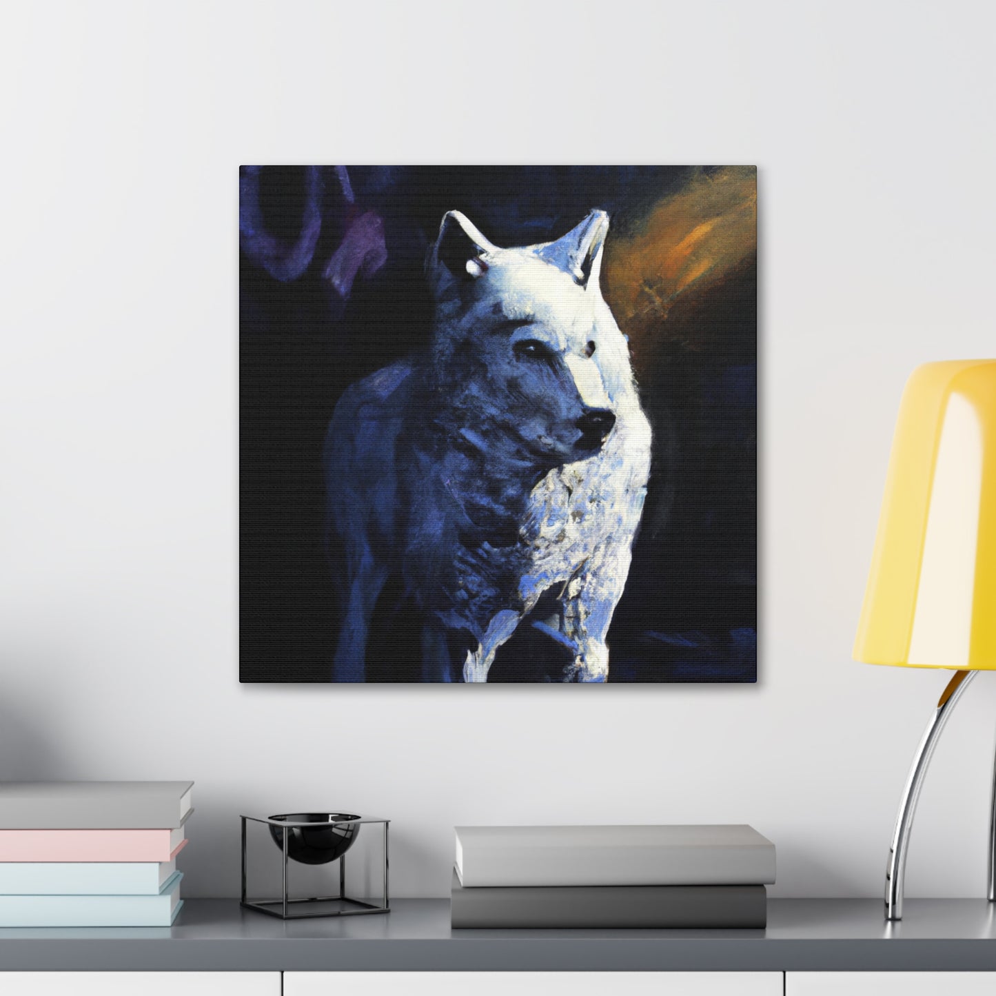 Arctic Wolf Snowscape - Canvas