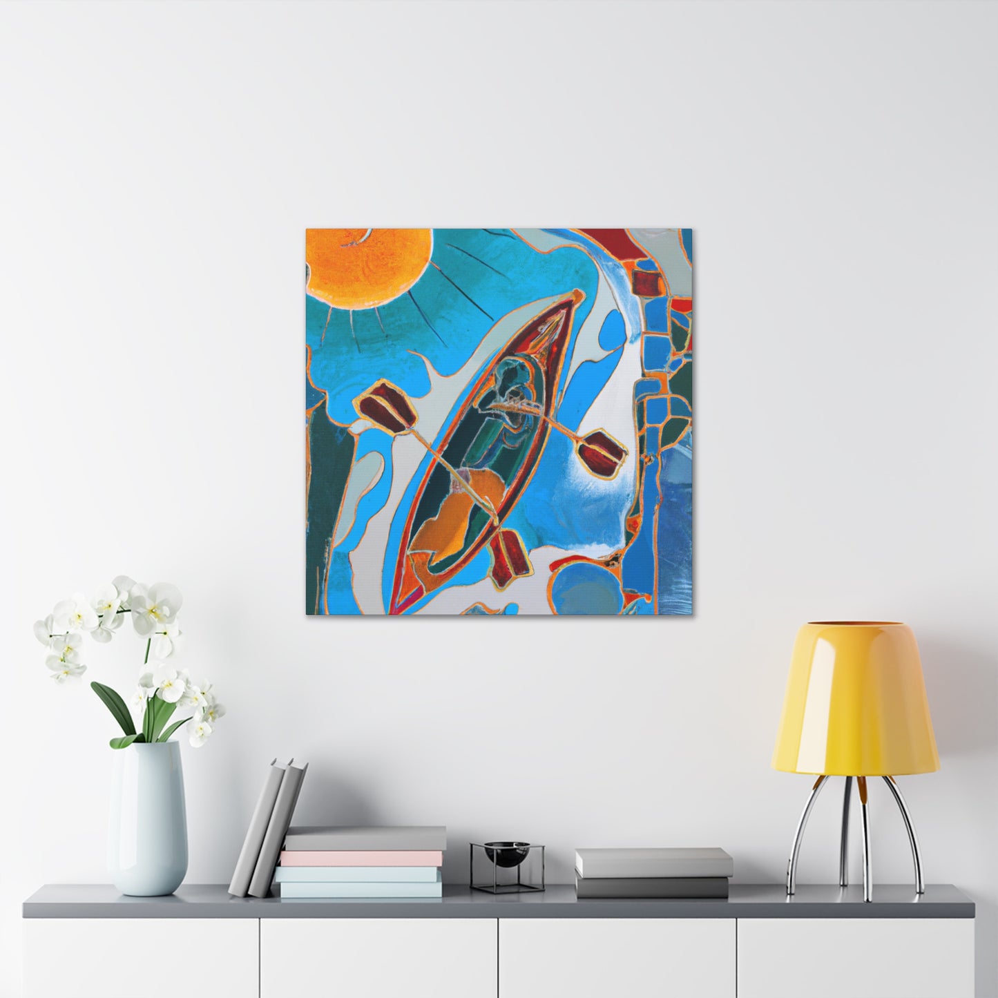 Dinghy in Moonlight Sparkle - Canvas