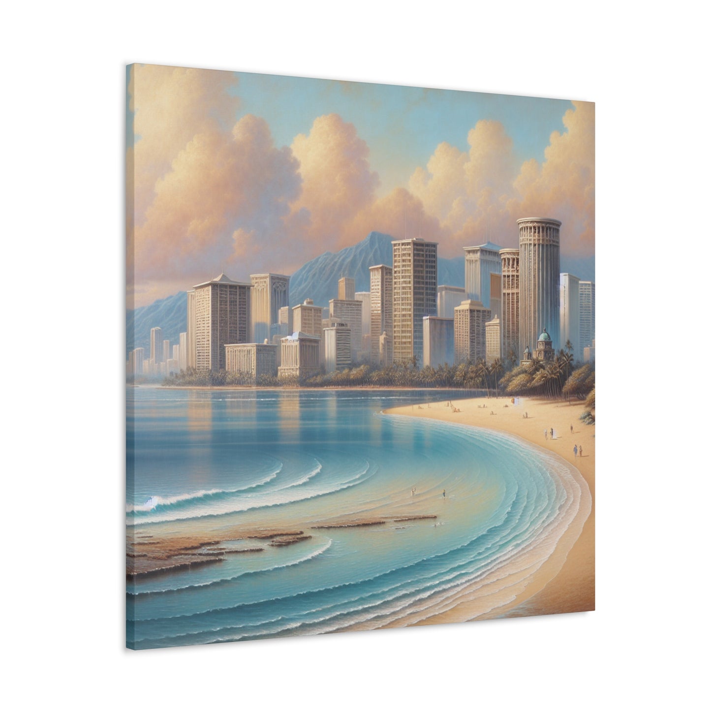 "Serene Paradise Shores" - Canvas