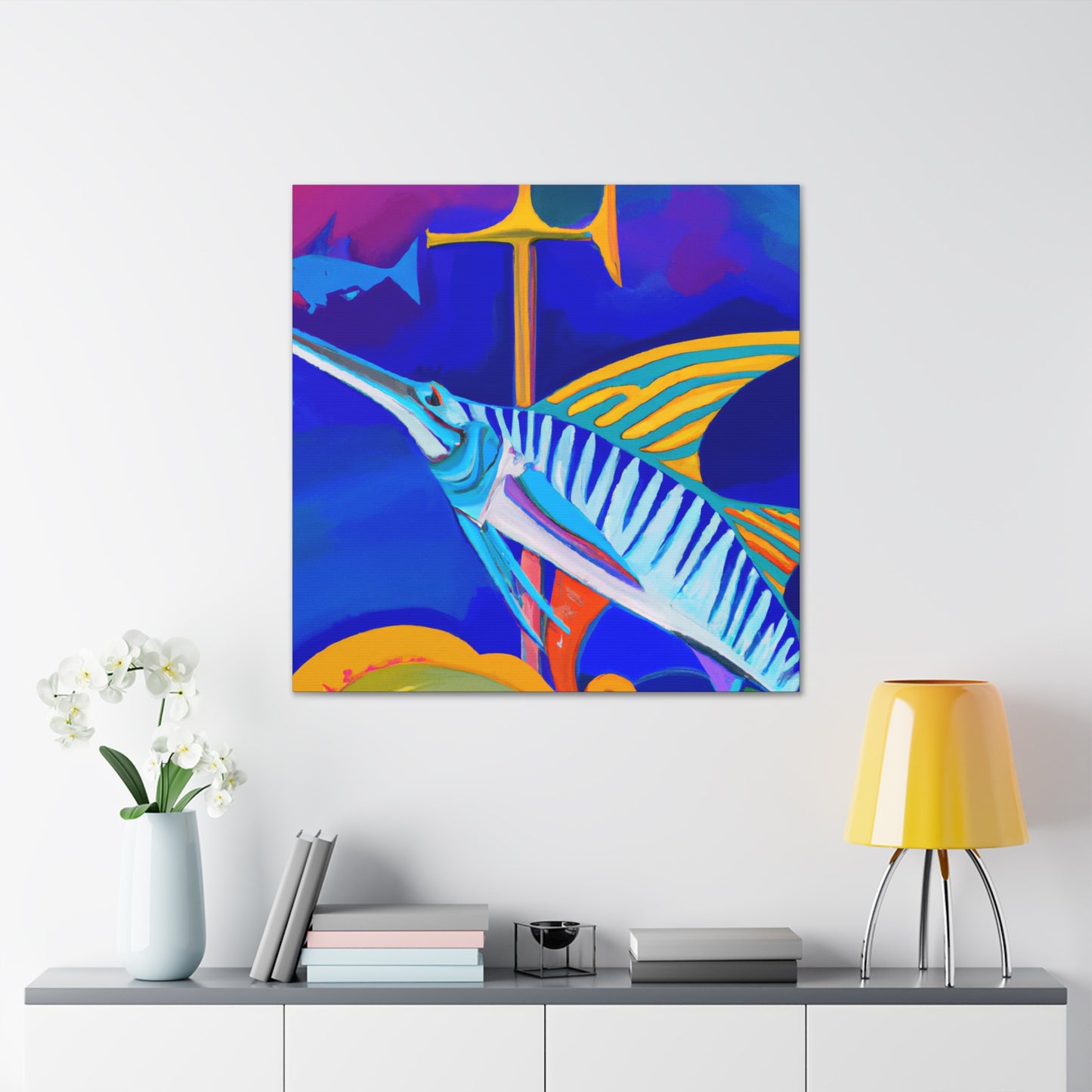 "Swordfish in Art Deco" - Canvas