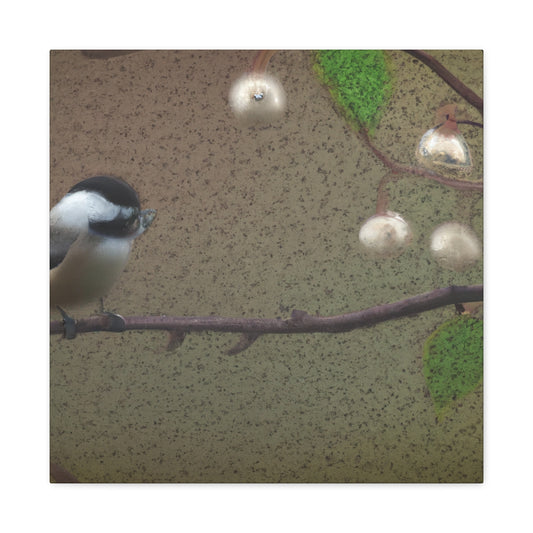 "Chickadee in Impressionism" - Canvas