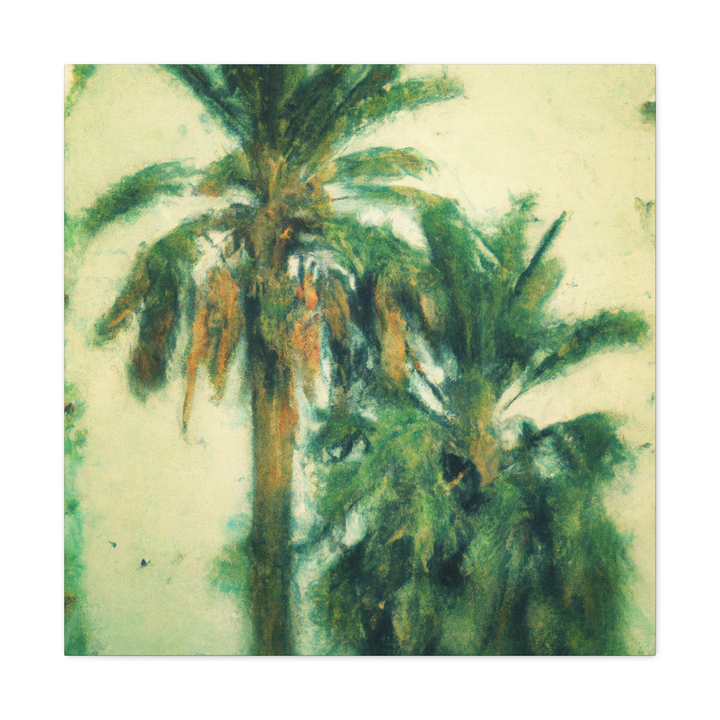 Palm Trees in Louvre - Canvas