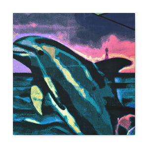 Dolphin in Pop Art - Canvas