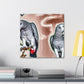 African Greys Abound - Canvas