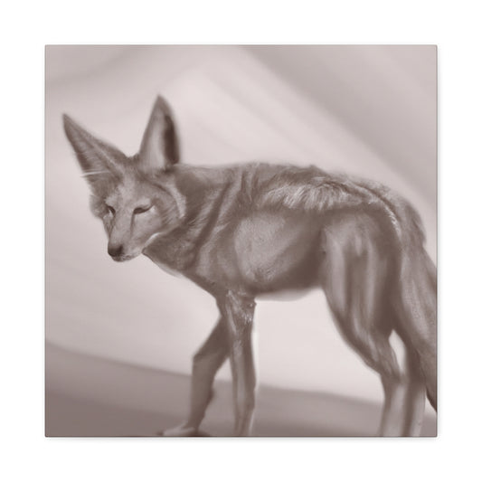 "Coyote in Hyperrealism" - Canvas