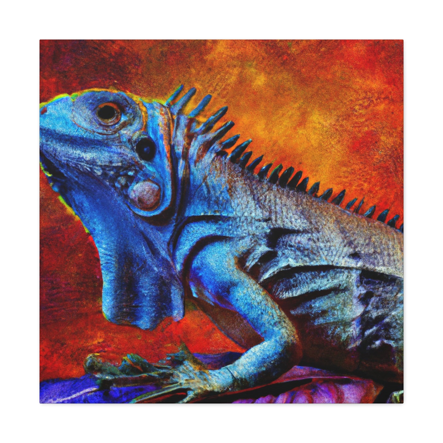 Iguanas of Colorful Joy - Canvas