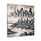 Golden City in Motion. - Canvas