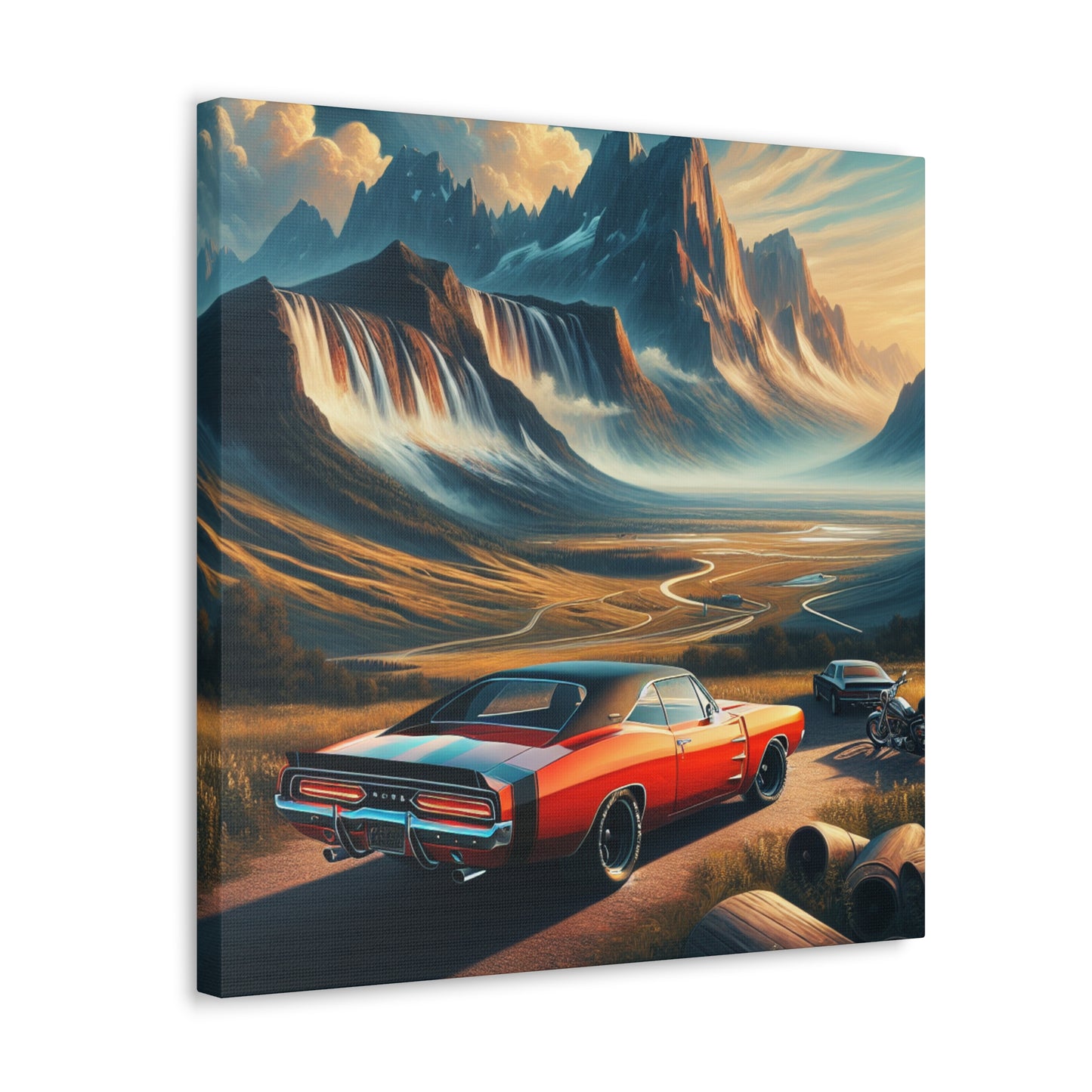 Revving Steel Dreams. - Canvas