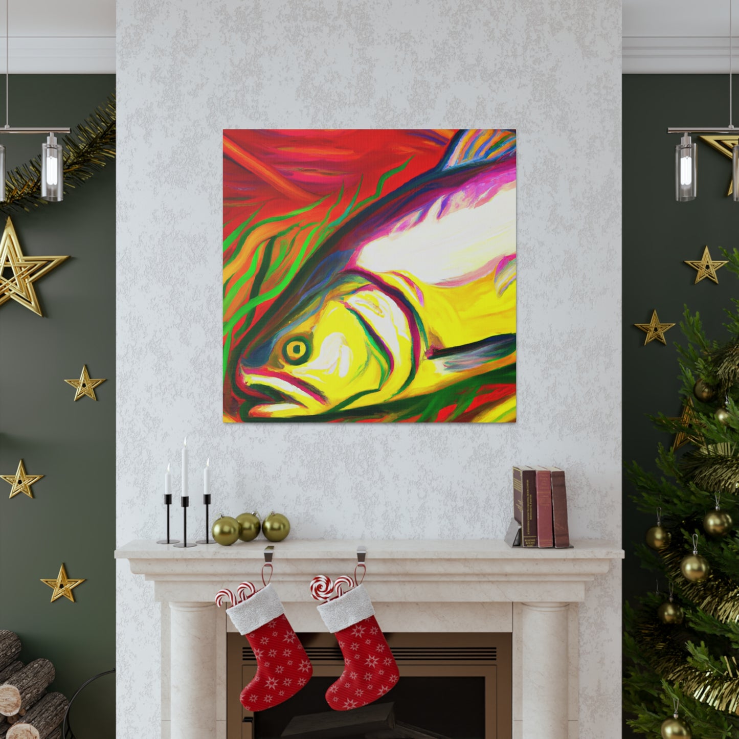 Salmon's Swimming Dance - Canvas