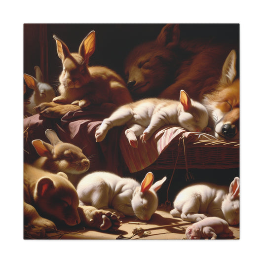 "Slumbering Harmony: Pastoral Tranquility" - Canvas