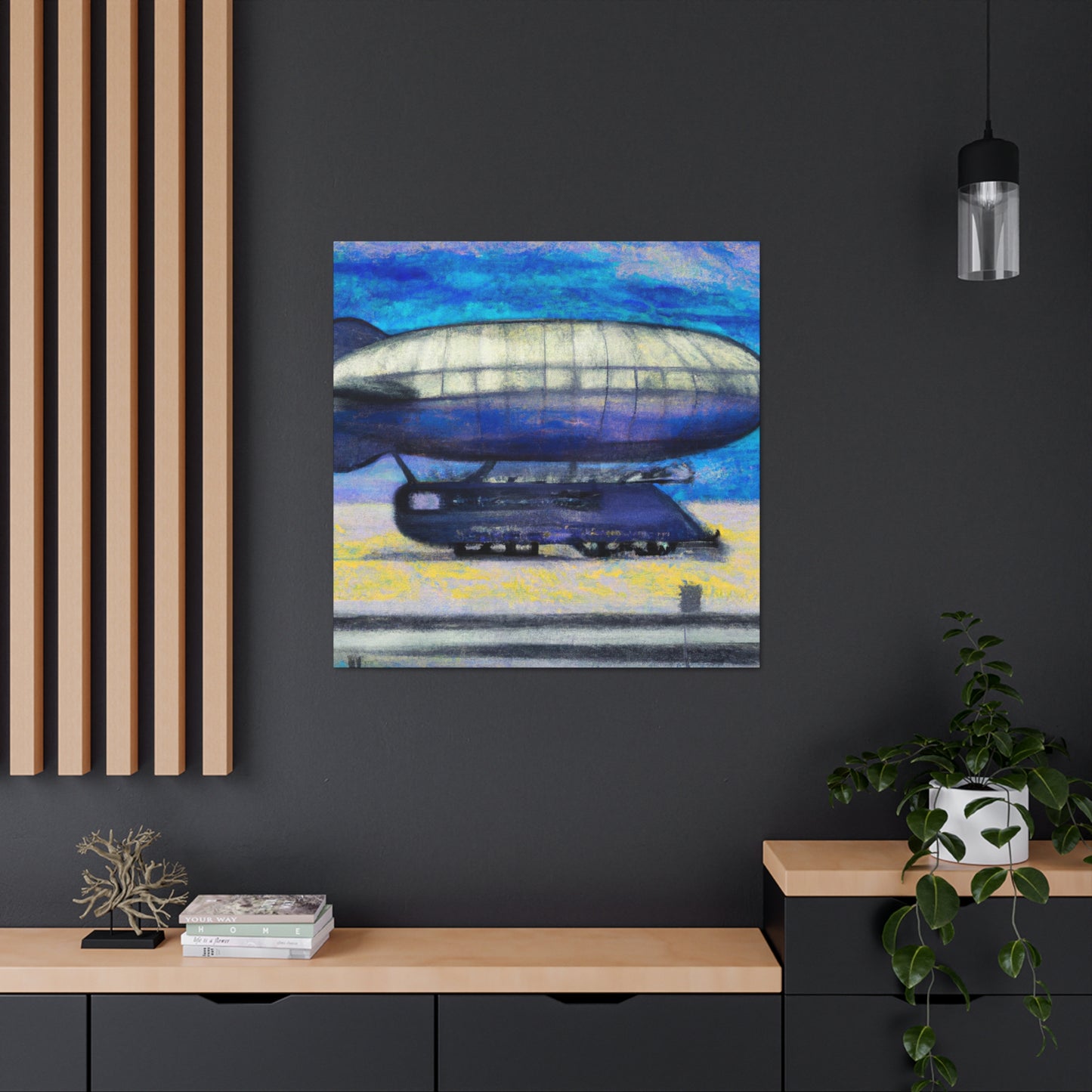 "Lofty Art Deco Blimp" - Canvas