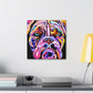 "Sleeping American Bulldog" - Canvas