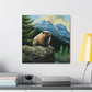 Marmot in Nature's Glow - Canvas