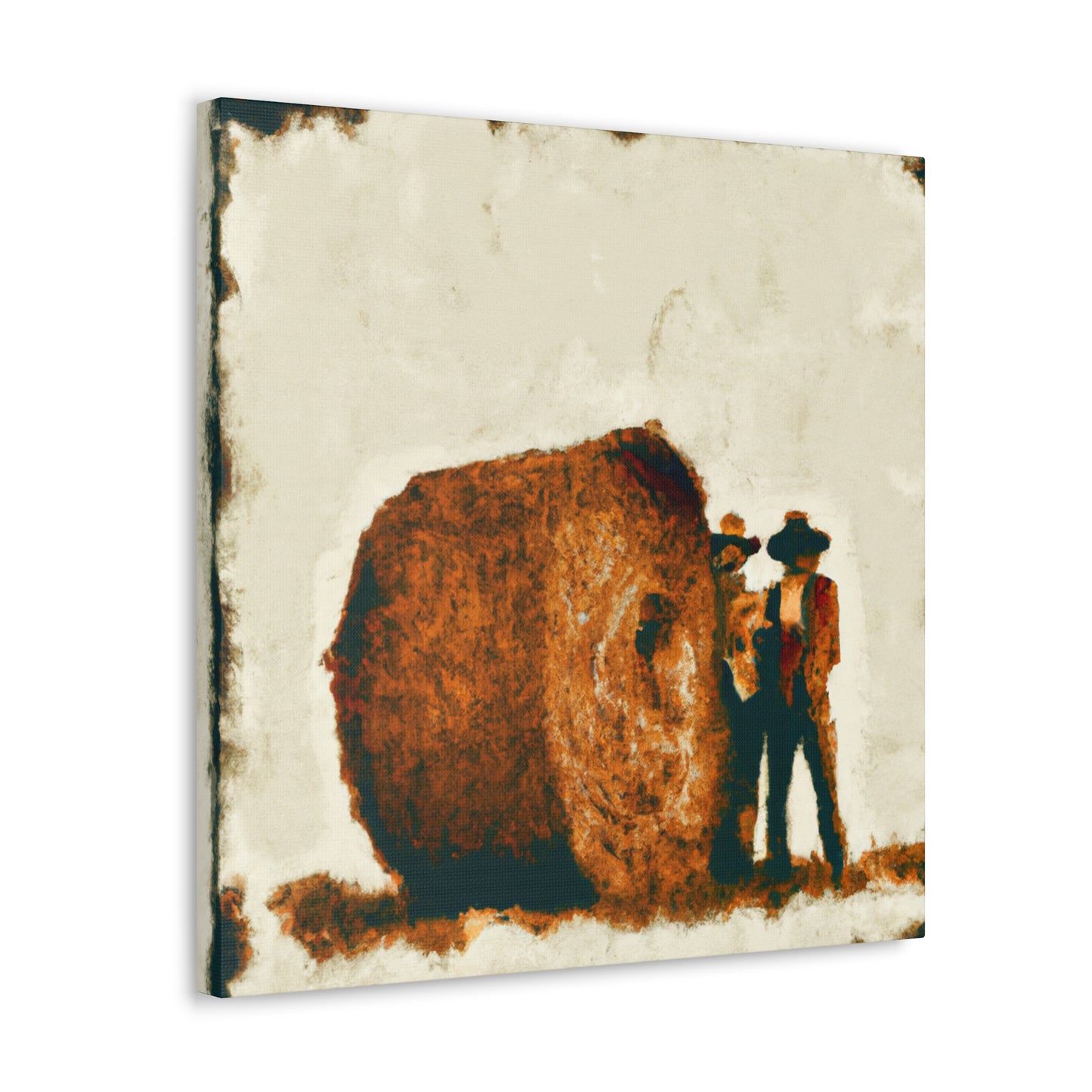 "Rural Harvest Hay Bales" - Canvas