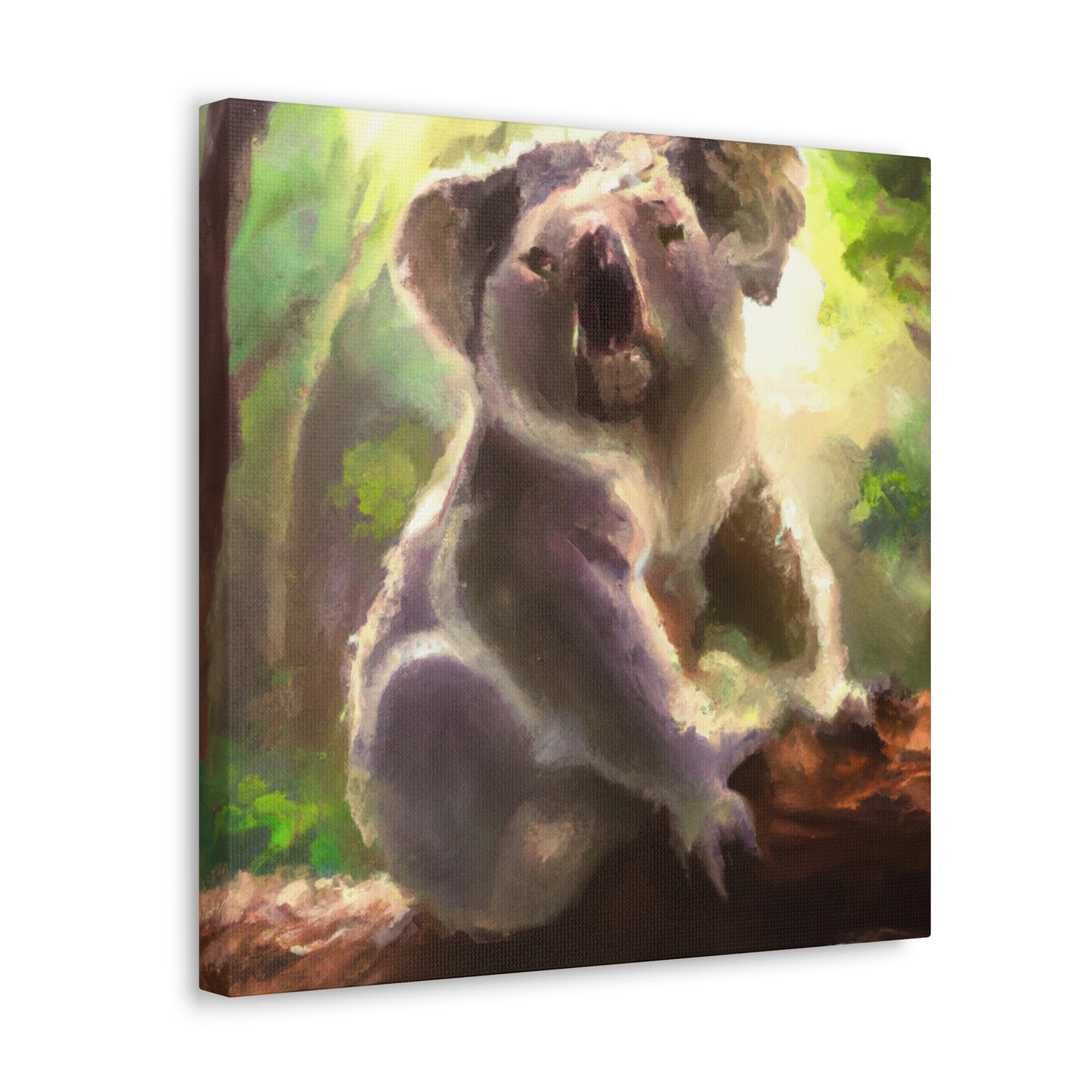 "Koala Sleepy Embrace" - Canvas