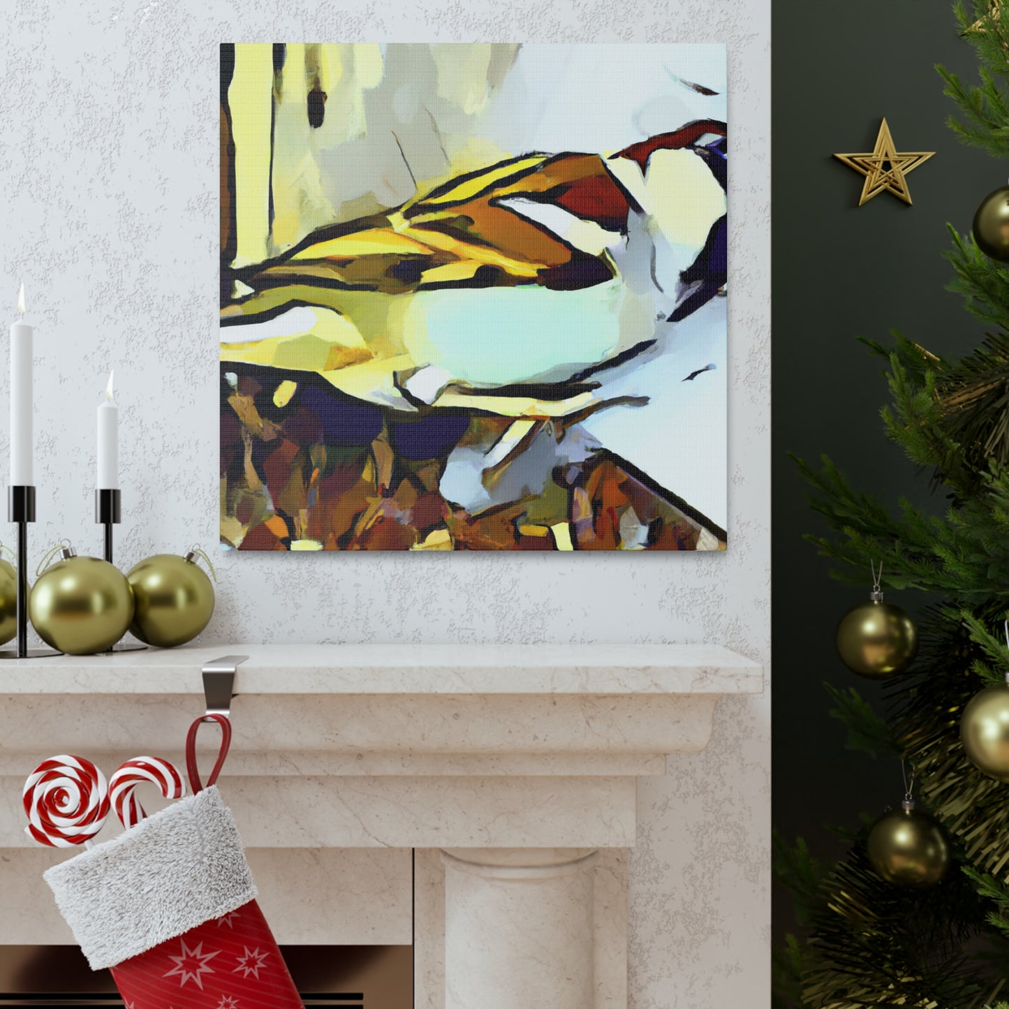 House Sparrow Abstraction - Canvas