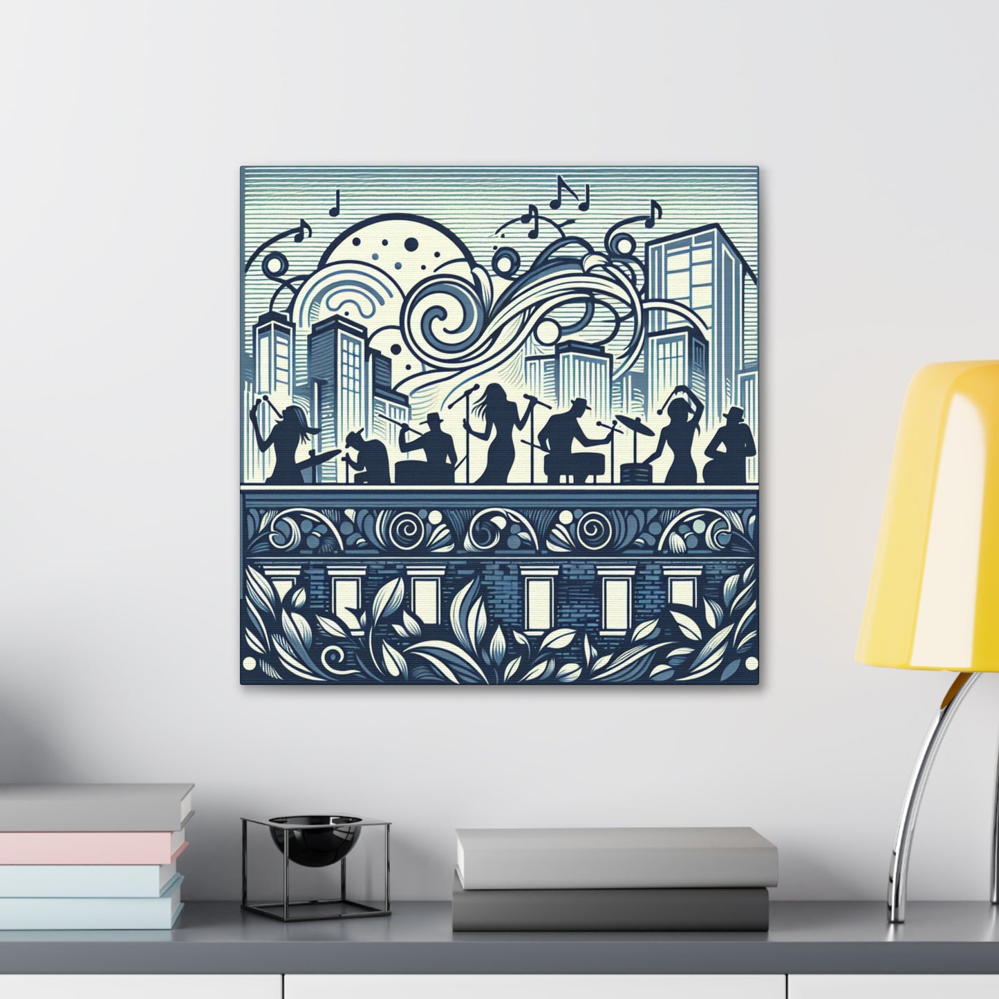 Euphoric Rooftop Revelry - Canvas