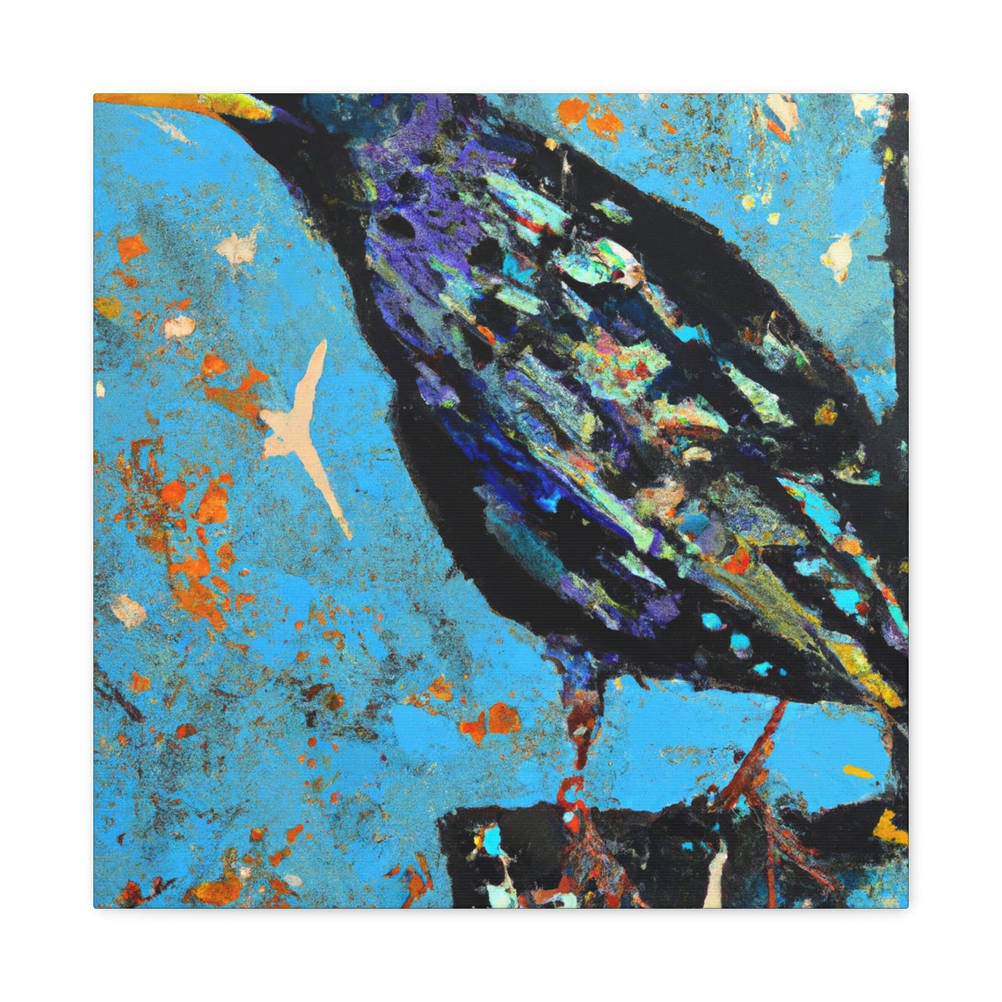 "Starling Aglow in Sky" - Canvas