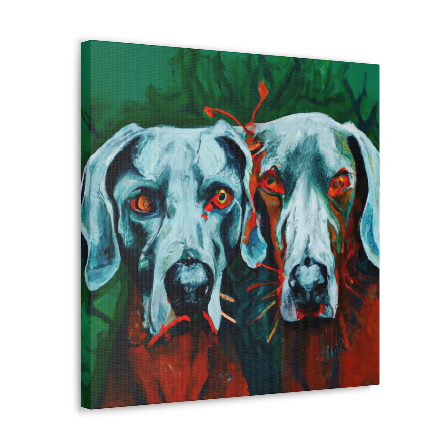 "Weimaraner in Moonlight" - Canvas