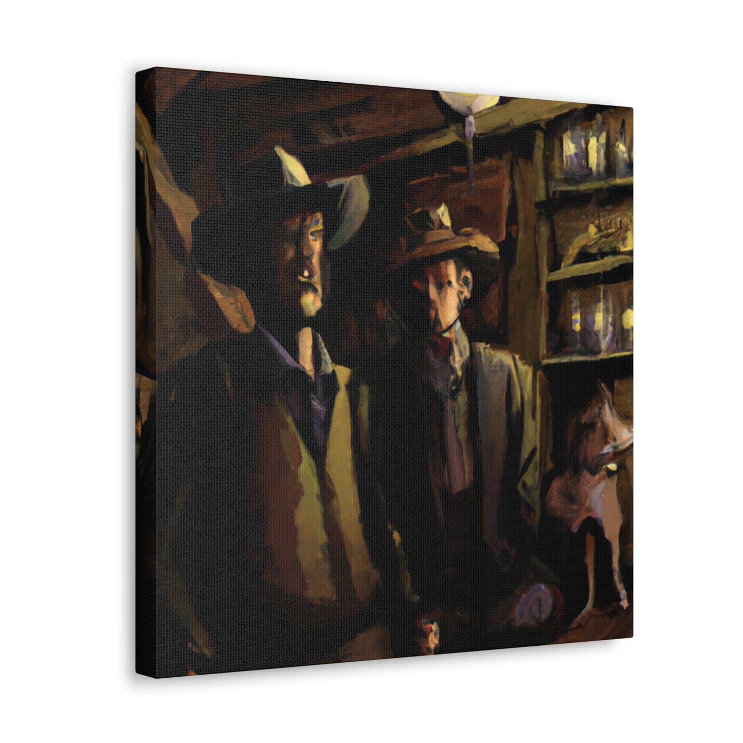 "Saloon Dance Party Scene" - Canvas