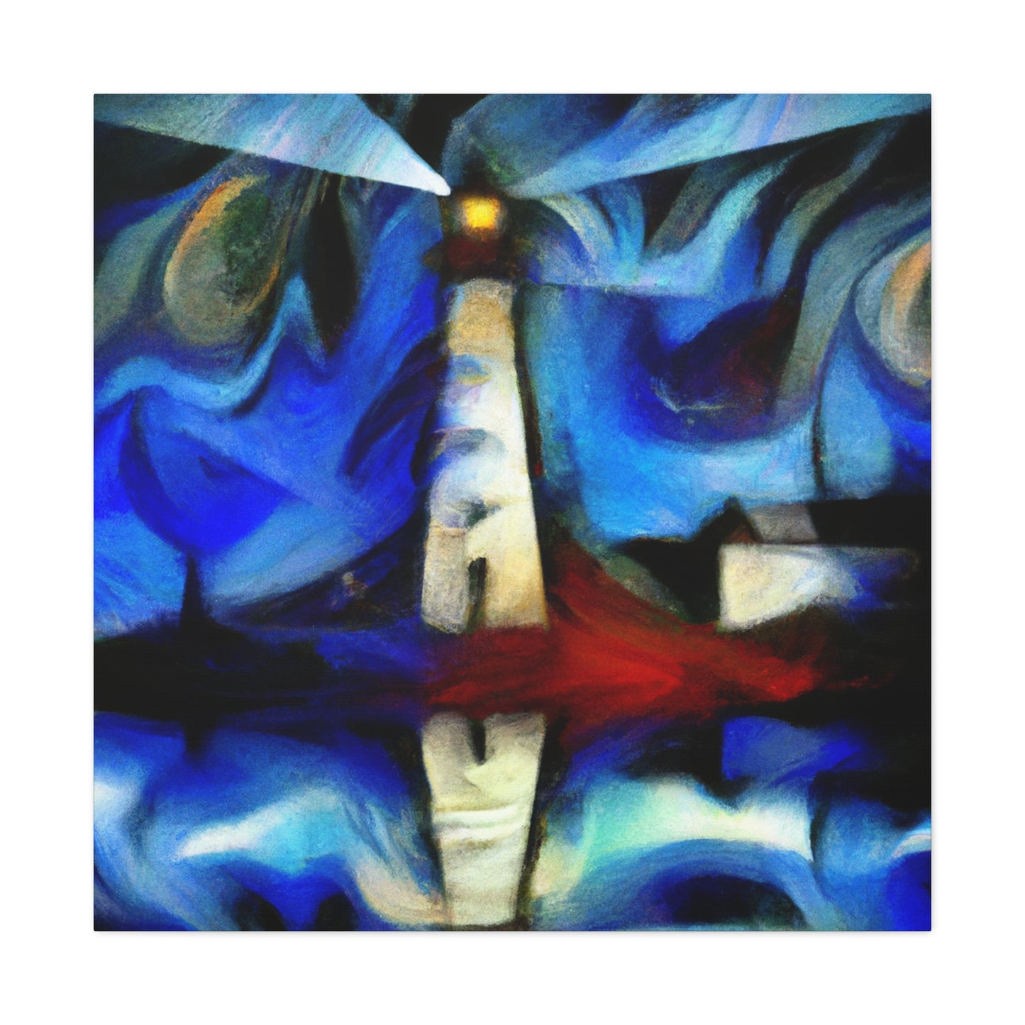 Lighthouse at Nightfall - Canvas